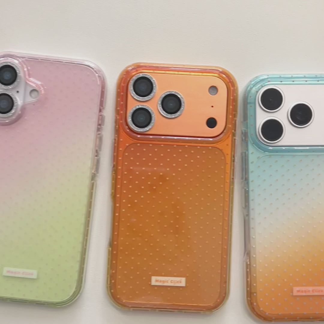 Gradient Polka Dot Clear Case